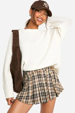 Boohoo Minifalda Plisada De Cuadros
