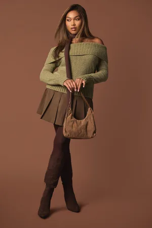 Boohoo Bolso De Mano Holgado De Ante Sintético