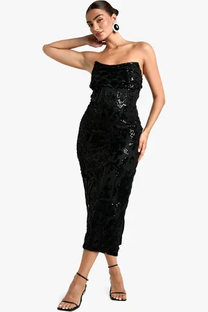 Boohoo Vestido Midaxi De Encaje Estilo Corsé Estructurado