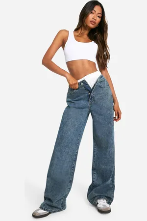 Boohoo Vaqueros Básicos De Pernera Ancha Y Tiro Alto