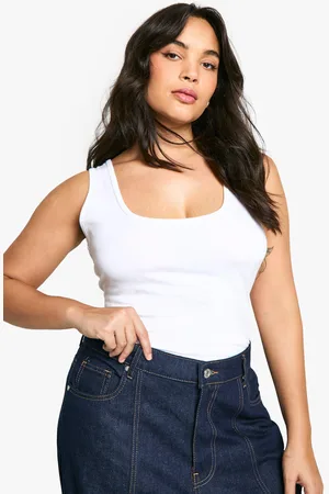 Boohoo Body Plus De Algodón Con Escote En U Sin Mangas