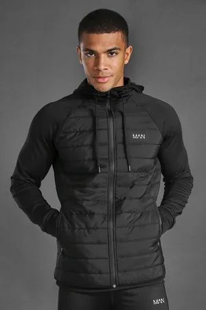 Boohoo Sudadera Man Active Acolchada Con Capucha Y Cremallera