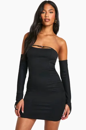 Boohoo Vestido Tall Mini Entallado Con Cinturón