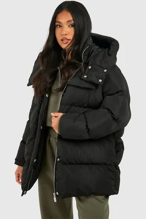 Boohoo Chaqueta Petite Acolchada Oversize Con Bolsillos