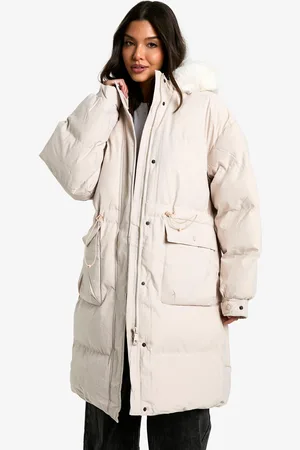 Boohoo Parka Premium Con Ribete De Pelo Sintético