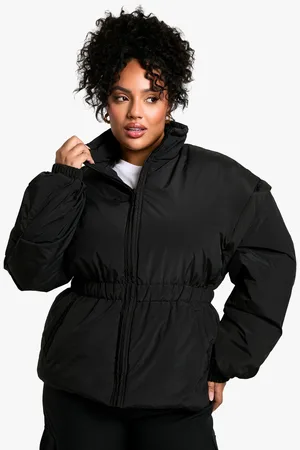 Boohoo Chaqueta Plus Acolchada Con Cintura Fruncida