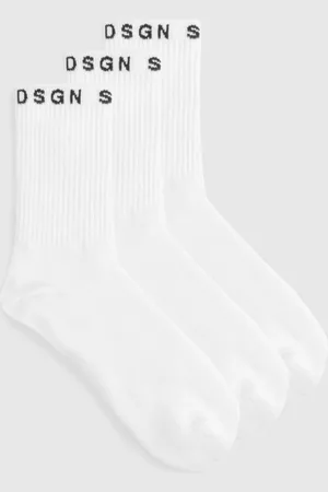 Boohoo Pack De 3 Pares De Calcetines Deportivos Dsgn Studio