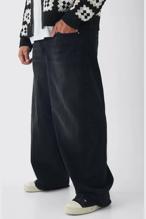 Boohoo Vaqueros Plus Holgados Sin Tratar Con Cintura Elástica Doble
