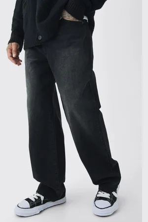 Boohoo Vaqueros Tall Holgados Sin Tratar Con Cintura Elástica Doble