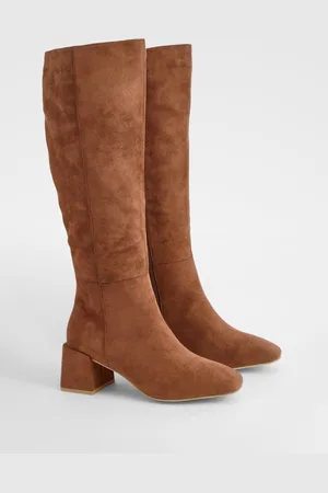 Boohoo Botas De Caña Alta Con Tacón Grueso Y Panel
