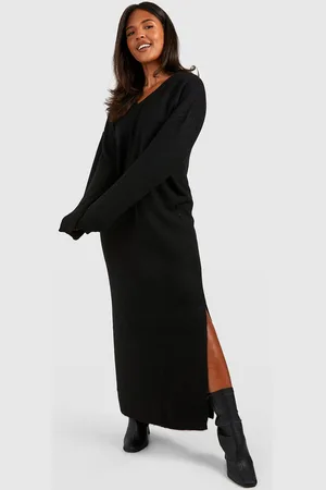 Boohoo Vestido Plus Midaxi Estilo Polo De Canalé Suave