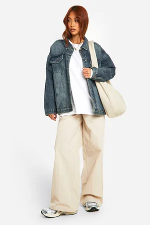 Boohoo Chaqueta Vaquera Con Forro Polar Y Lavado Vintage