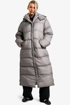 Boohoo Chaqueta Acolchada De Corte Largo Con Capucha