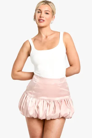 Boohoo Minifalda De Raso Con Estampado De Bola De Lobo