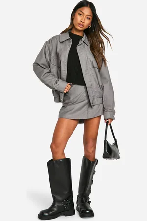 Boohoo Chaqueta Bomber Oversize De Tela