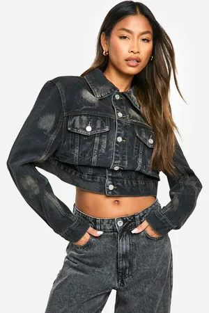 Boohoo Chaqueta Vaquera Rota Con Detalle En La Cintura