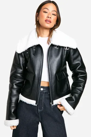 Boohoo Chaqueta Tall De Cuero Sintético Con Cuello