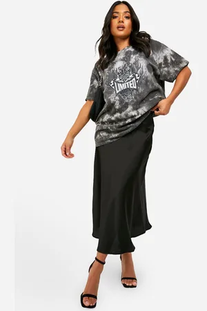 Boohoo Falda Petite Midaxi De Raso