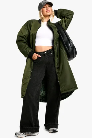 Boohoo Parka Larga Reversible Con Estampado De Leopardo