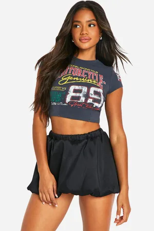Boohoo Minifalda De Tela Con Bolas Abullonadas