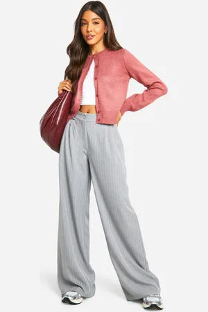 Boohoo Pantalón Dad Holgado Con Raya Diplomática