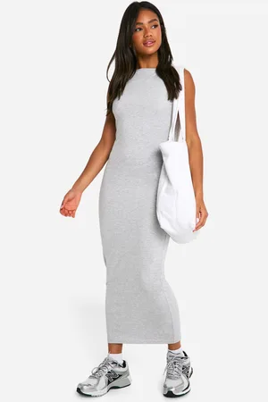 Boohoo Vestido Maxi Básico Color Tostado