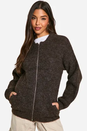 Boohoo Chaqueta Bomber Oversize De Punto Con Cremallera