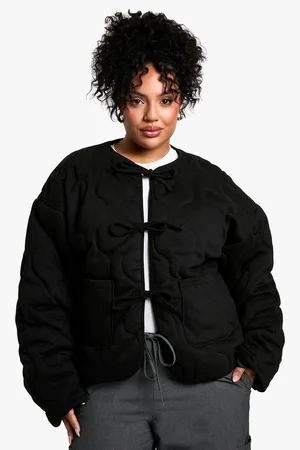 Boohoo Chaqueta Plus Acolchada Con Atadura