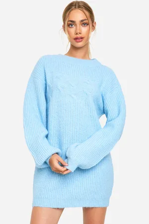 Boohoo Vestido Mini De Punto Con Cuello De Caja