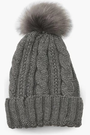 Boohoo Gorro De Punto En Ochos Con Pompones