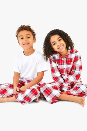 Boohoo Pijama Familiar De Cuadros Para Niños