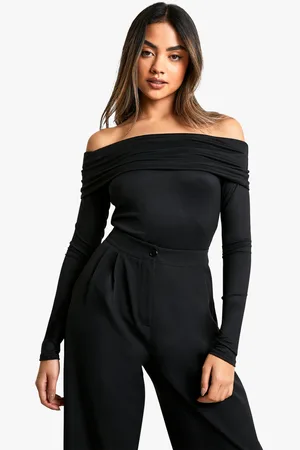 Boohoo Body Aterciopelado Con Escote Barco
