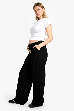 Boohoo Pantalón Premamá Ancho Elástico De Nailon