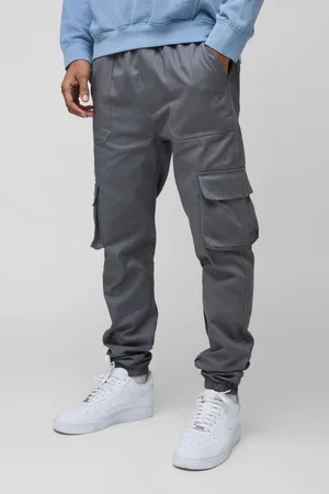 Boohoo Pantalón Cargo Pitillo Con Cintura Elástica Y Botamanga