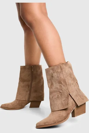 Boohoo Botas De Caña Alta Y Ante Sintético Con Tiras Cruzadas