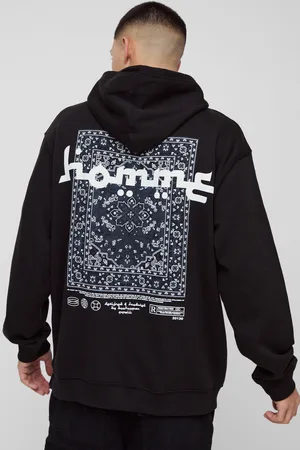 Boohoo Sudadera Oversize Con Capucha Y Estampado Gráfico Homme De Mosaico