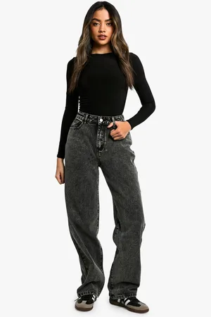 Boohoo Vaqueros Boyfriend Básicos De Tiro Alto