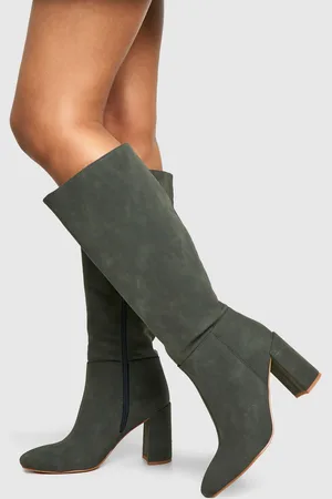 Boohoo Botas De Caña Alta Texturizadas Con Tacón Y Suela Gruesa