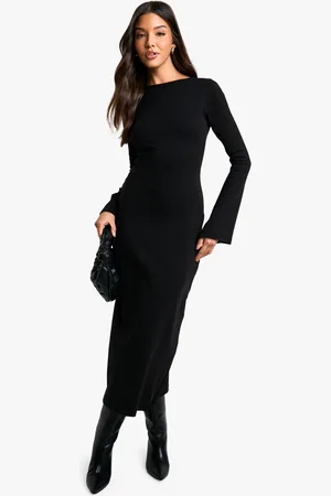 Boohoo Vestido Midaxi De Canalé Con Atadura En La Espalda