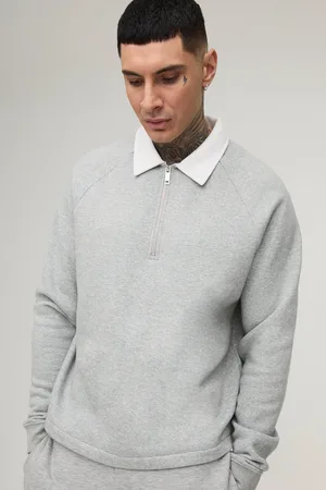 Boohoo Sudadera Tall Oversize Recta Estilo Polo En