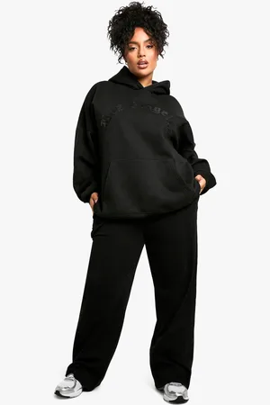 Boohoo Pantalón Plus Básico De Pernera Ancha Con Cintura Elástica