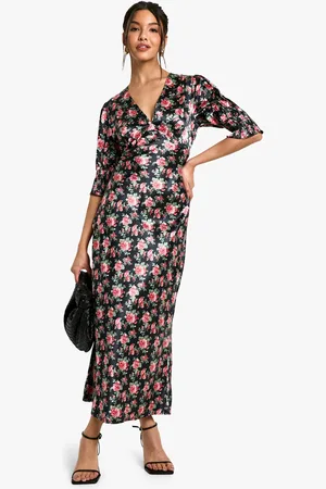 Boohoo Vestido Midaxi De Tarde Con Estampado De Flores