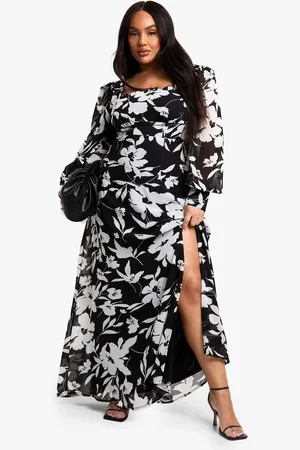Boohoo Vestido Plus Maxi De Flores Estilo Corsé Estilo Mesonera
