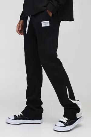 Boohoo Pantalón Deportivo Ajustado De Campana Con Etiqueta De Tela Plisada Y Refuerzo