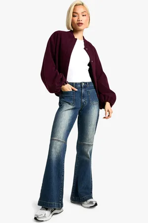 Boohoo Vaqueros De Campana Elásticos Con Bolsillos