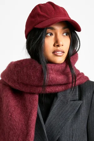 Boohoo Gorra De Béisbol De Pana Burdeos