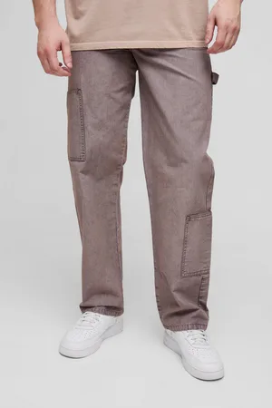 Boohoo Pantalón Tall Estilo Carpintero Holgado Con Costuras Desteñidas Y Costuras Antidesgarros