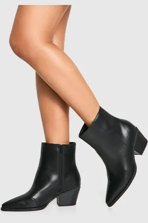 Boohoo Botas Camperas Estilo Western De Holgura Ancha Texturizadas