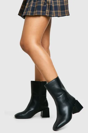 Boohoo Botas De Holgura Ancha Con Panel Y Caña Ancha