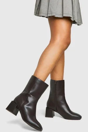 Boohoo Botas De Holgura Ancha Con Panel Y Caña Ancha